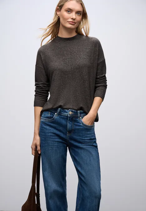 Softes Turtleneck Shirt rustic brown mel.