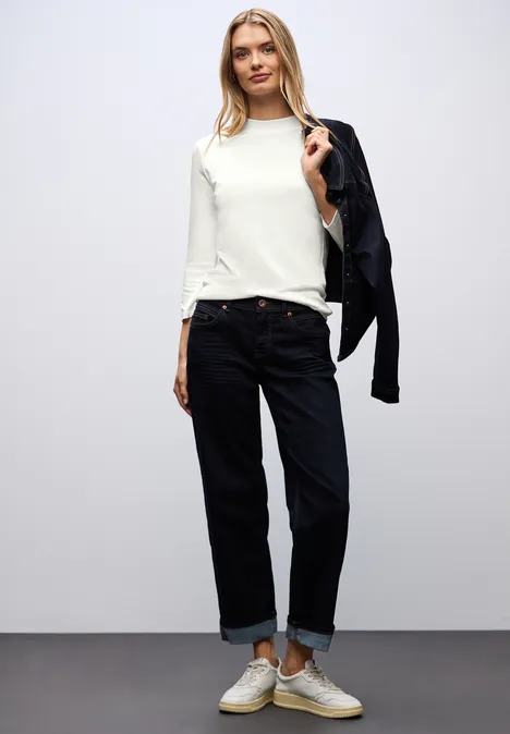 Basic col shirt off white