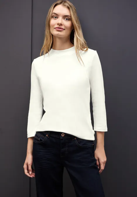 Basic col shirt off white