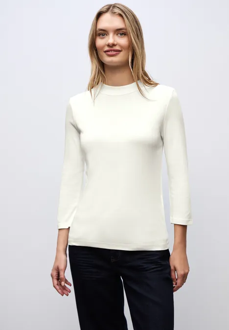 Basic col shirt off white