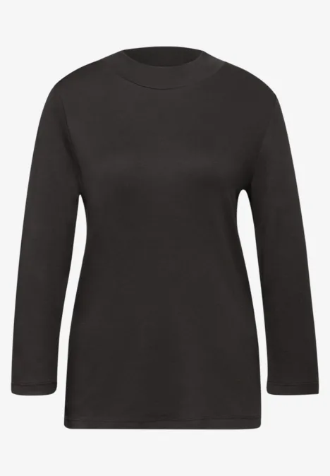 Basic col shirt darkest brown