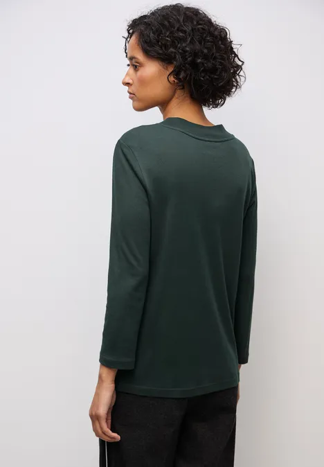 Basic col shirt evernight green