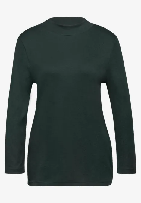 Basic col shirt evernight green