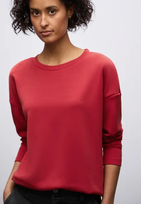 Silk-Look shirt racing red