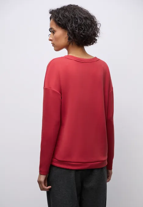 Silk-Look shirt racing red