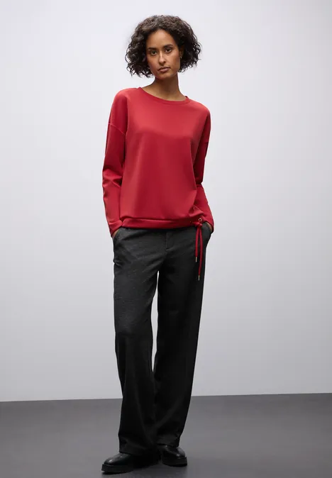 Silk-Look shirt racing red