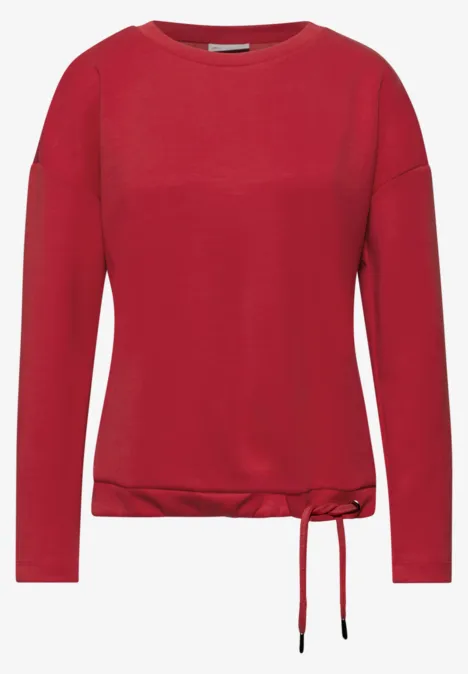 Silk-Look shirt racing red