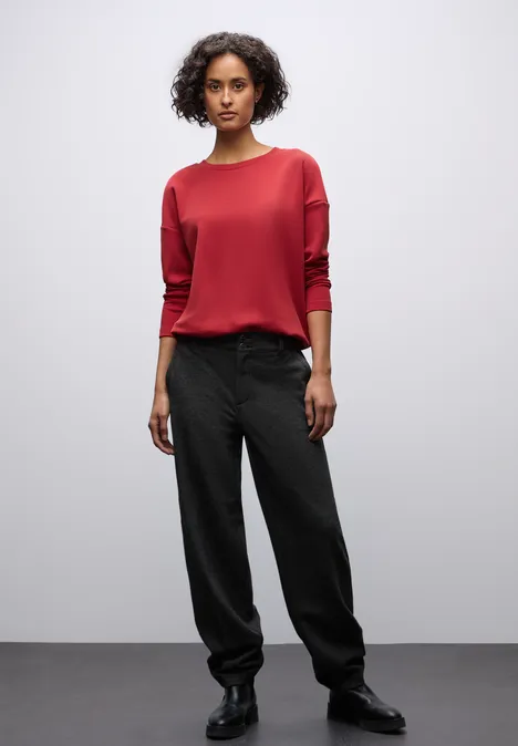 Silk-Look shirt racing red