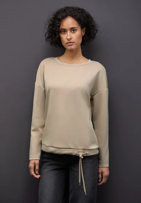 Silk-Look shirt sanded beige