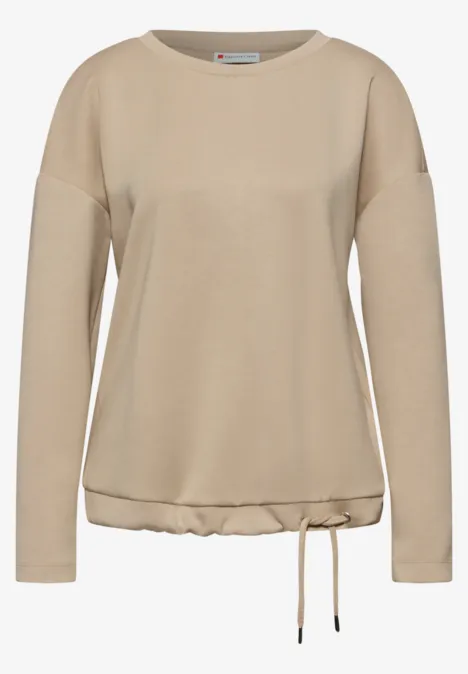Silk-Look shirt sanded beige
