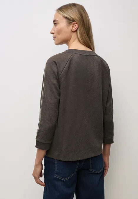 Shirt mit Tapedetail rustic brown mel.