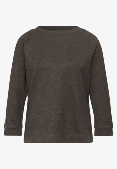 Shirt mit Tapedetail rustic brown mel.
