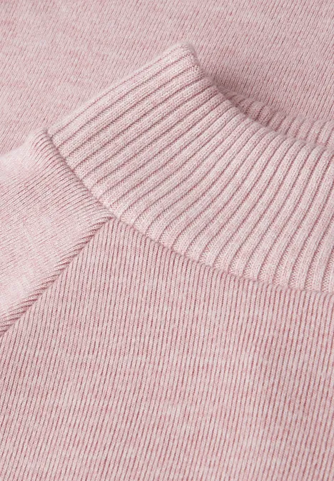 Gezellig gemêleerd shirt powder pink mel.