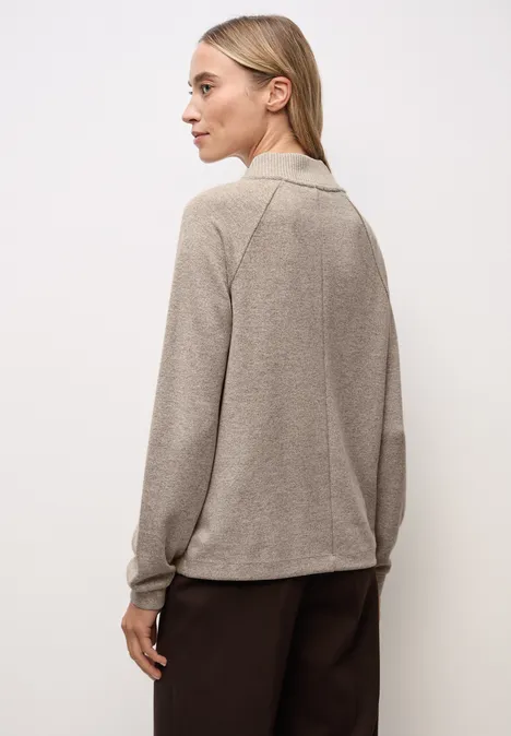 Gezellig gemêleerd shirt sanded beige mel.