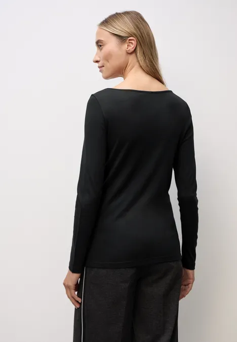 Basic shirt met lange mouwen Black