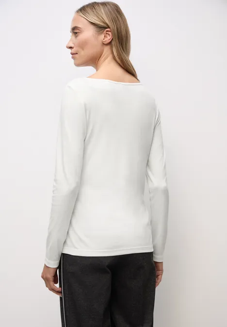Basic shirt met lange mouwen off white