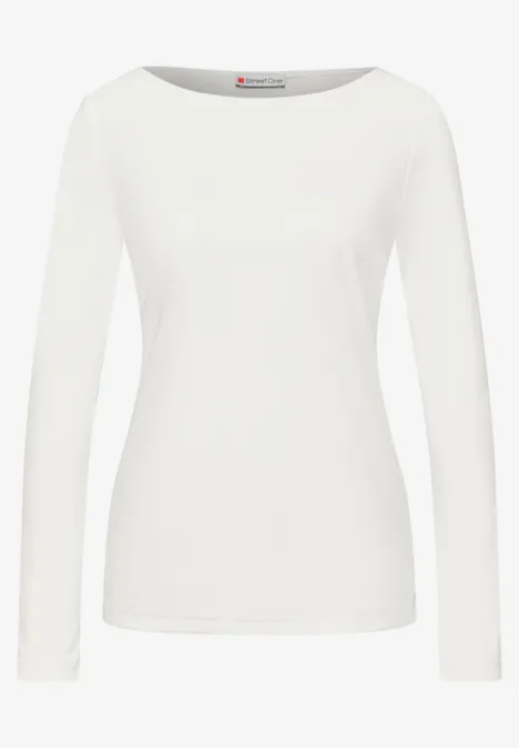 Basic shirt met lange mouwen off white