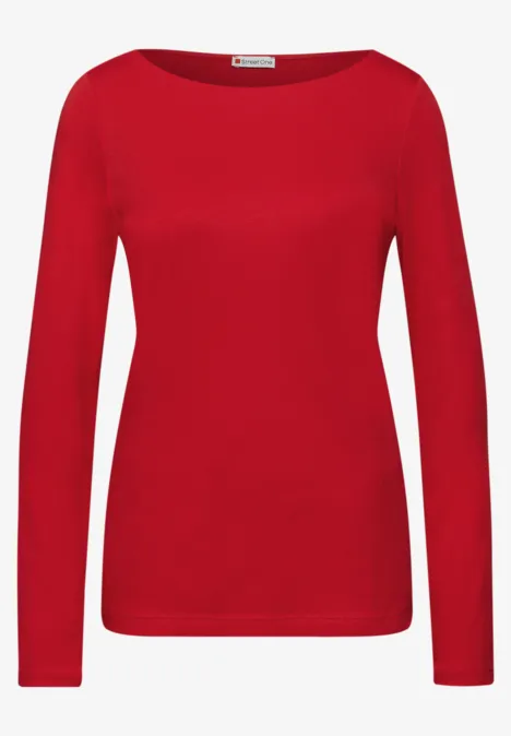 Basic shirt met lange mouwen racing red