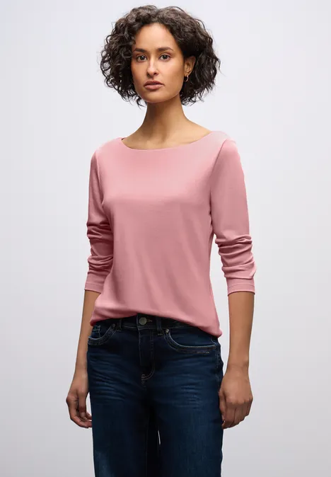 Basic shirt met lange mouwen powder pink