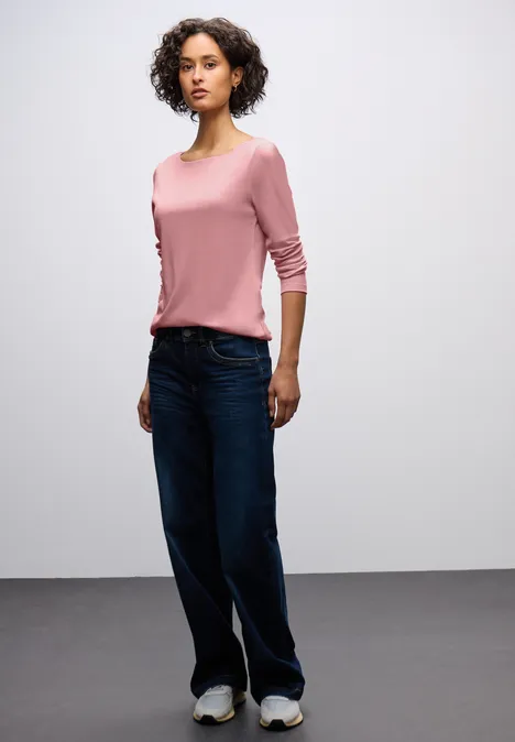 Basic shirt met lange mouwen powder pink