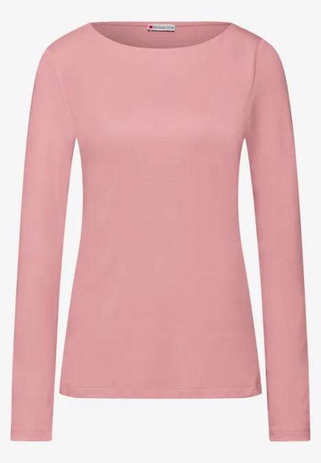 Basic shirt met lange mouwen powder pink