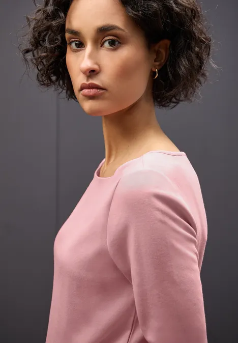 Basic shirt met lange mouwen powder pink