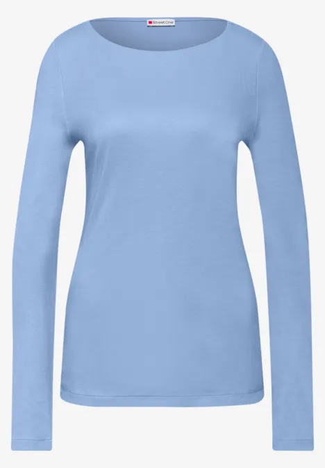 Basic shirt met lange mouwen null