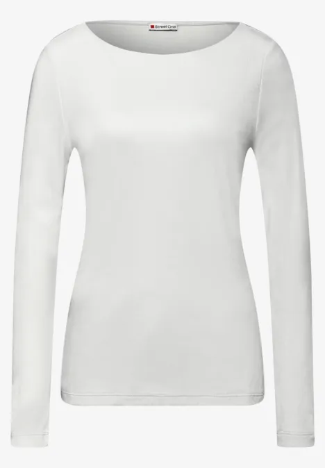 Basic shirt met lange mouwen null