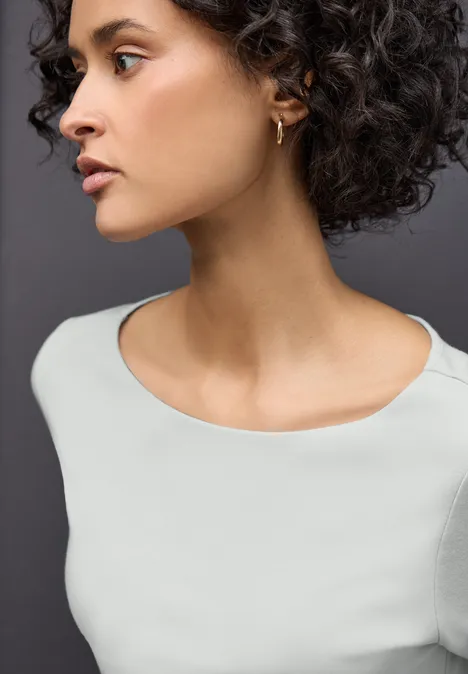 Basic shirt met lange mouwen null