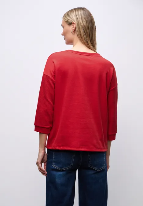 T-shirt à structure mixte racing red
