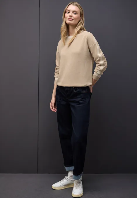Softes Strukturshirt sanded beige