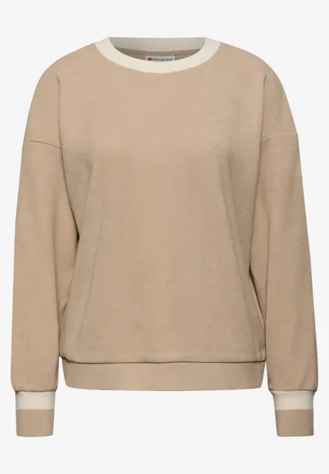 Softes Strukturshirt sanded beige