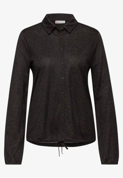 Leo-Shirt im Tunika-Shirt darkest brown