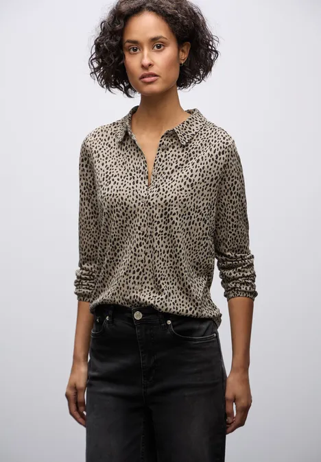 Leo-Shirt im Tunika-Shirt sanded beige