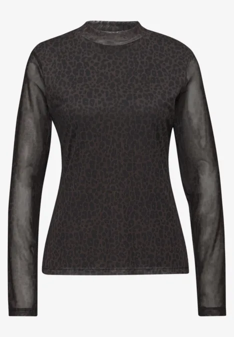Leo Mesh-Shirt darkest brown