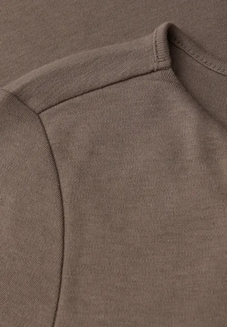 Basic Langarmshirt silk brown