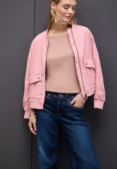 Basic Langarmshirt faded rose