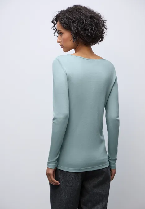 Basic Langarmshirt arona blue