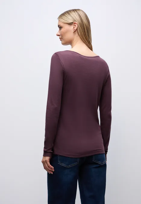 Basic Langarmshirt jazz berry