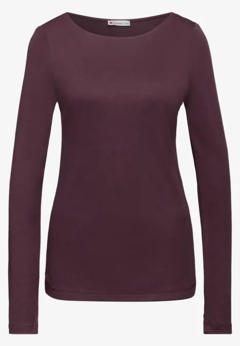 Basic Langarmshirt jazz berry