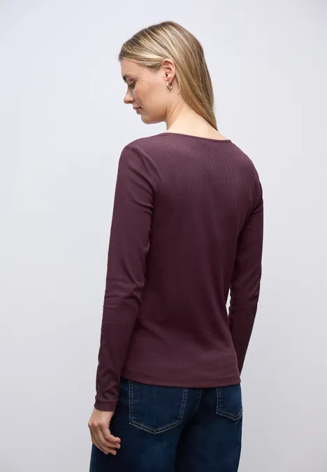 Shirt met hartvormige halslijn Jazz Berry