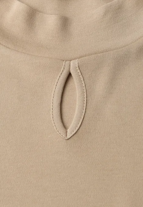 Shirt mit Cut-Out Detail sanded beige