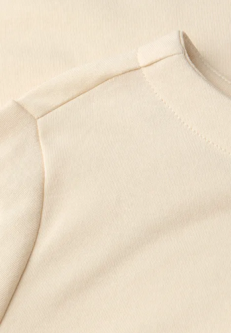 Langarmshirt mit Wording soft beige