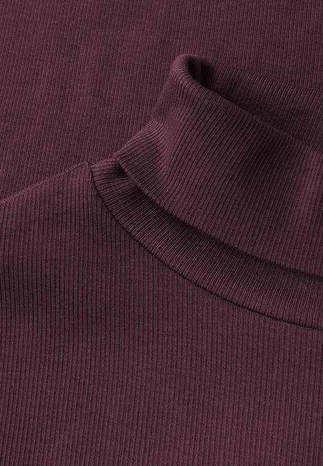 Basic Rollkragenshirt jazz berry