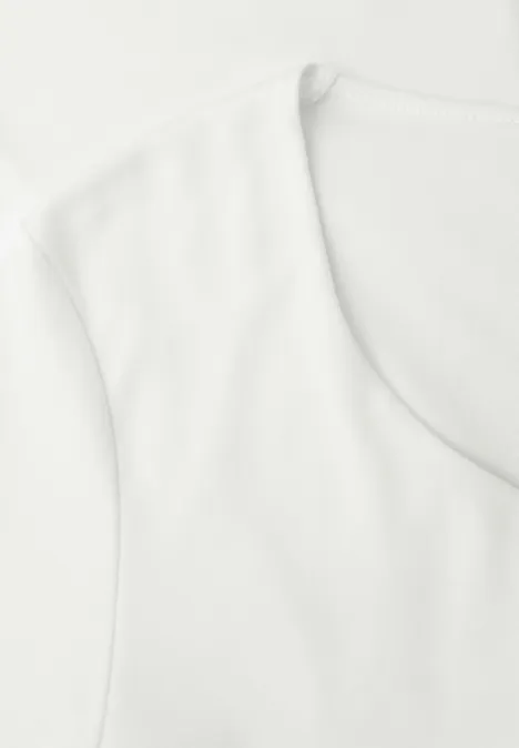 Shirt mit Herzausschnitt off white