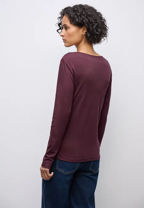 Shirt mit Herzausschnitt jazz berry