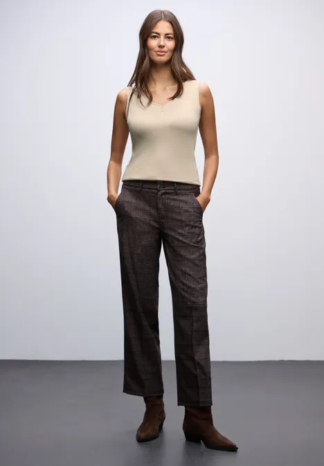 Top mit Knopfdetail cotton beige Top mit Knopfdetail cotton beige