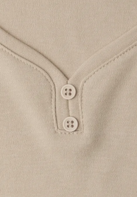 Top mit Knopfdetail cotton beige Top mit Knopfdetail cotton beige