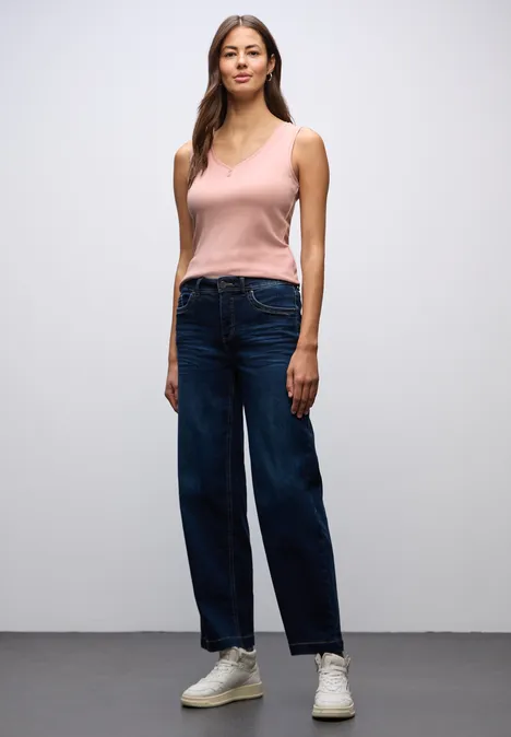 Top mit Knopfdetail faded rose Top mit Knopfdetail faded rose