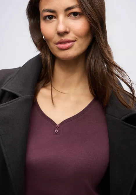 Top avec détail de boutons Jazz Berry Top avec détail de boutons Jazz Berry